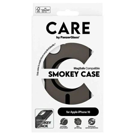 Etui CARE by PanzerGlass Flagship Case z MagSafe na iPhone 16 - półprzezroczyste