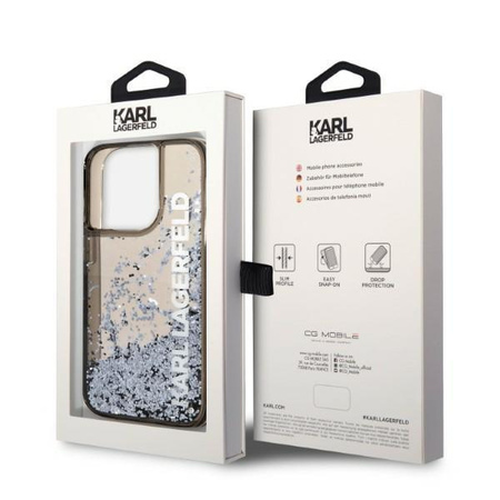 Karl Lagerfeld KLHCP14LLCKVK iPhone 14 Pro 6,1" czarny/black hardcase Liquid Glitter Elong