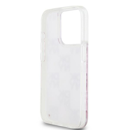 DKNY ETUI HARDCASE DO IPHONE 15 PRO 6.1 LIQUID GLITTER MULTILOGO
