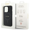 Etui Guess GUHMP14LPSAHMCK na iPhone 14 Pro - czarne Saffiano MagSafe