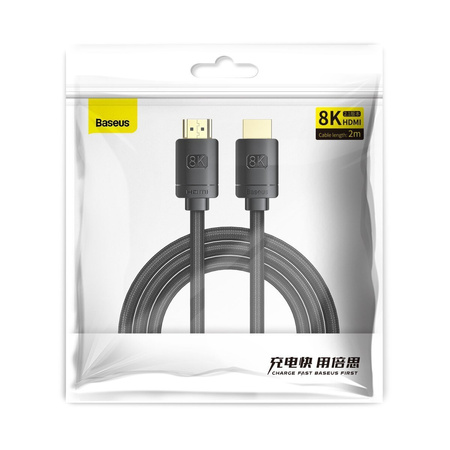 BASEUS KABEL HDMI 2.1 3M DO 8K 60HZ HDR 48GBPS Z PRZEWODEM DO TELEWIZORÓW