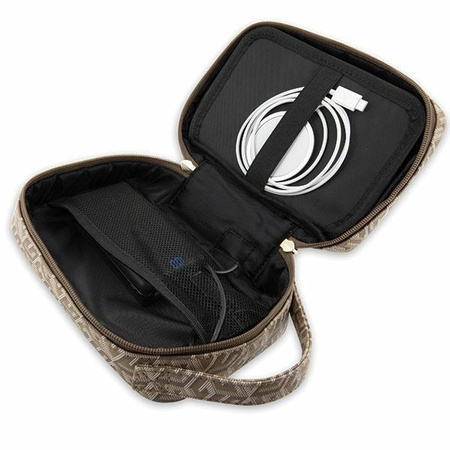Torba Guess GUHBHGCFSEW Organizer - brązowe GCube Stripe