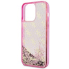 Etui Guess GUHCP14XLC4PSGP na iPhone 14 Pro Max 6.7" - różowe Liquid Glitter 4G Transculent