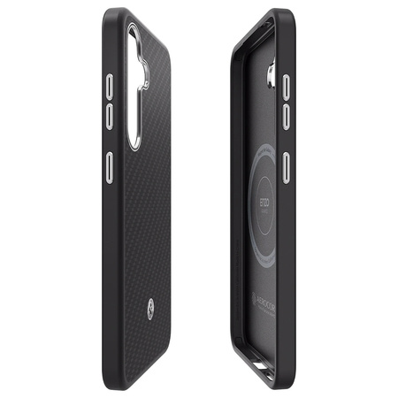Etui Samsung Spigen Enzo Aramid Magnet   do Galaxy S25 czarno-srebrny
