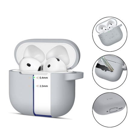 TECH-PROTECT CASE SILIKONOWE HOOK DO APPLE AIRPODS 4 OCHRONNE AKCESORIA
