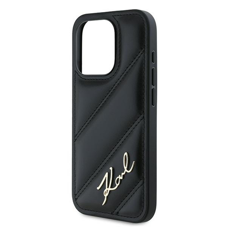 KARL LAGERFELD HARDCASE DO IPHONE 15 PRO MAX 6.7 DIAGONAL QUILTED POKROWIEC