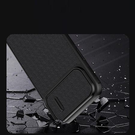 Nillkin Textured S Case etui iPhone 14 Pro Max pokrowiec z osłoną na aparat czarny