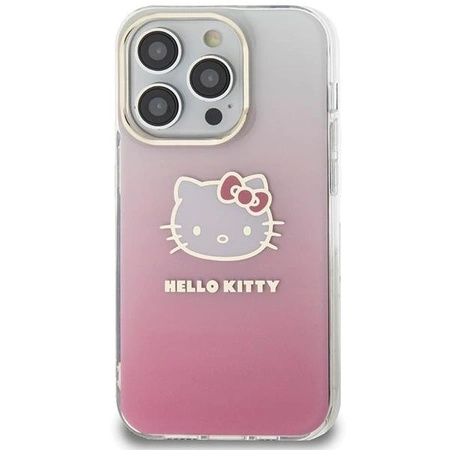 Etui Hello Kitty IML Gradient Electrop Kitty Head na iPhone 14 Pro - różowe