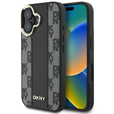 DKNY ETUI CASE DO IPHONE 16 PLUS 6,7 CHECKERED HARDCASE ZAMKNIĘCIE