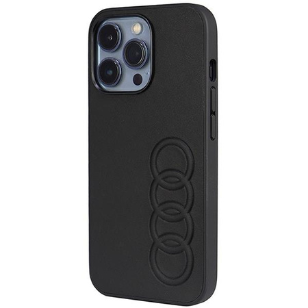 Etui Audi Synthetic Leather na iPhone 13 Pro / 13 - czarne AU-TPUPCIP13P-TT/D1-BK