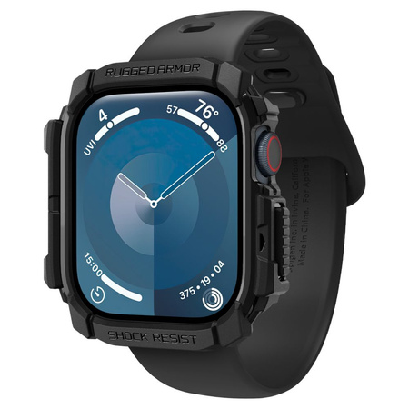 SPIGEN ETUI DO APPLE WATCH 10 46 MM RUGGED ARMOR MATTE BLACK WYSOKA OCHRONA