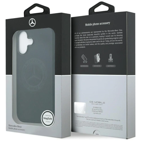 MERCEDES ETUI LEATHER VINTAGE LOGO MAGSAFE DO IPHONE 17 LUKSUSOWY