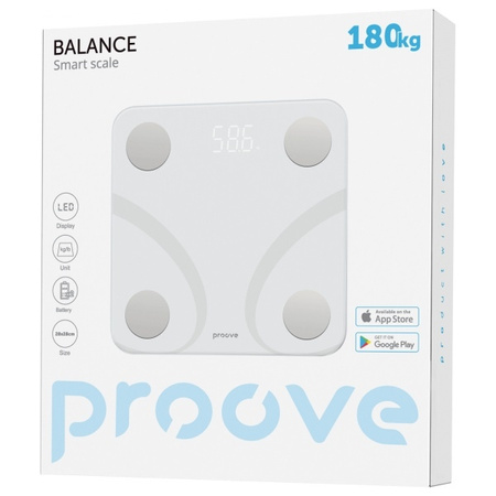 PROOVE WAGA SMART SCALE DO ANDROID IOS BLUETOOTH POMIAR CIALA BEZPRZEWODOWA
