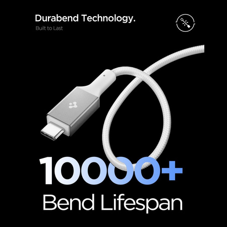 SPIGEN EB24015CC ESSENTIAL TYPE-C CABLE 240W 150CM WHITE