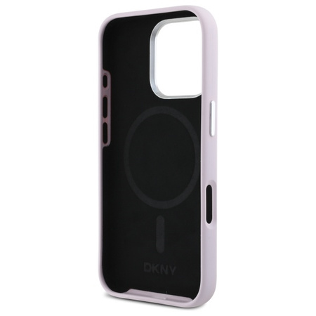 DKNY ETUI DO IPHONE 16 PRO 6.3 DO MAGSAFE LIQUID SILICONE SMALL METAL LOGO
