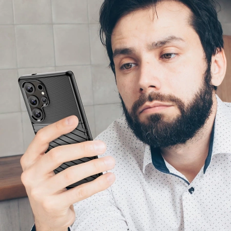 HURTEL ETUI CASE POKROWIEC SILIKONOWY DO SAMSUNG GALAXY S25 ULTRA PANCERNY