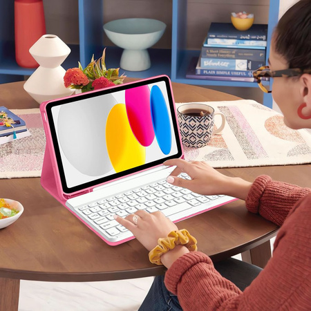 TECH-PROTECT SC PEN + KEYBOARD IPAD 10.9” 10 / 2022 / 11” 11 / 2025 MAGENTA