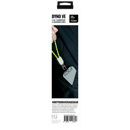 Uniwersalna smycz na nadgarstek z kablem 2w1 Skinarma Dyno Ve USB-C/USB-C czerwony