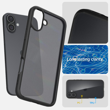 SPIGEN POKROWIEC ULTRA HYBRID DO IPHONE 16 OCHRONNY Z MAGNETYCZNYM SYSTEMEM