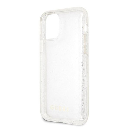 Guess GUHCN65PCGLSI iPhone 11 Pro Max srebrny/silver hard case Glitter