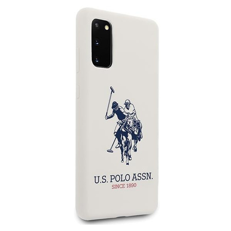 Etui U.S. Polo Assn. Silicone Collection na Samsung Galaxy S20 - białe