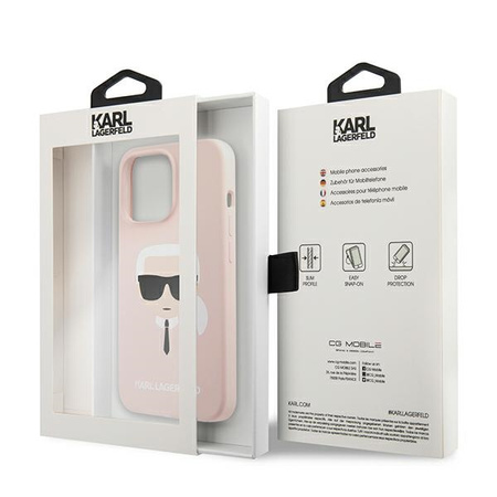 KARL LAGERFELD ETUI HARDCASE DO IPHONE 13 PRO MAX 6.7 SILIKONOWE KARLS HEAD