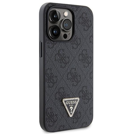 Etui Guess GUHCP13LP4TDSCPK na iPhone 13 Pro / 13 - czarne Crossbody 4G Metal Logo