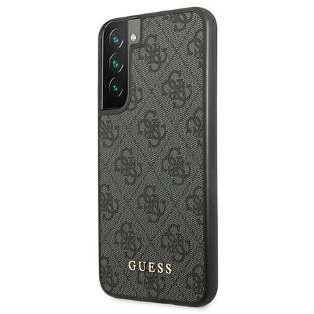 Guess GUHCS22SG4GFGR S22 S901 szary/grey hard case 4G Metal Gold Logo