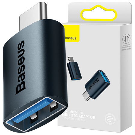 Baseus Ingenuity Series przejściówka adapter z USB Typ C do USB-A 3.2 gen 1 niebieski (ZJJQ000003)