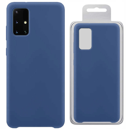 Silicone Case elastyczne silikonowe etui pokrowiec Samsung Galaxy S21 Ultra 5G ciemnoniebieski