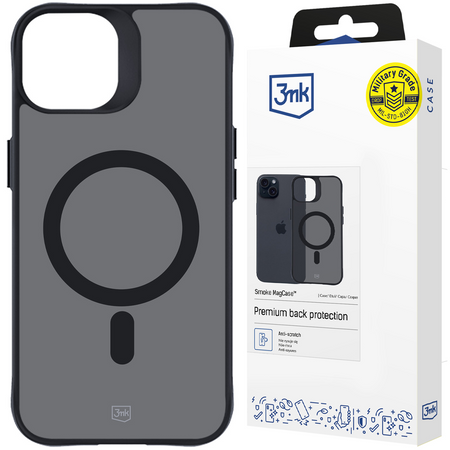 3MK ETUI POKROWIEC DO IPHONE 15 PLUS SMOKE MAGCASE OCHRONNE Z WZMOCNIENIEM