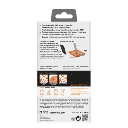 Etui SBS Extreme Active D3O do iPhone 16 Pro - przezroczyste