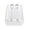 Mini powerbank z wbudowanymi kablami Joyroom JR-PBC06 30W 10000mAh - biały