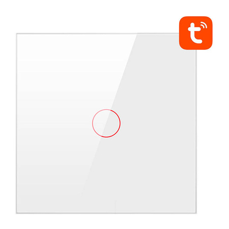 AVATTO DOTYKOWY WŁĄCZNIK WIFI DO TUYA SMART HOME POJEDYNCZY BEZ NEUTRALNEGO