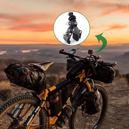 Uchwyt na latarkę rowerową obracany o 360 stopni