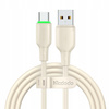 MCDODO USB-C FAST CHARGING CABLE FOR SAMSUNG XIAOMI TYPE C 6A 100W 1M LED BEIGE