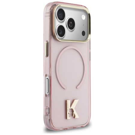 Etui Karl Lagerfeld IML K Head Logo      MagSafe do iPhone 17 Pro Max różowy