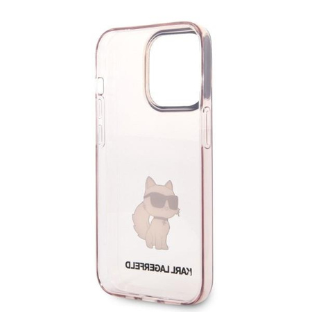 Karl Lagerfeld KLHCP14LHNCHTCP iPhone 14 Pro 6,1" różowy/pink hardcase Ikonik Choupette