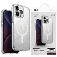 UNIQ etui LifePro Xtreme iPhone 15 Pro Max 6.7" Magclick Charging przezroczysty/tinsel lucent