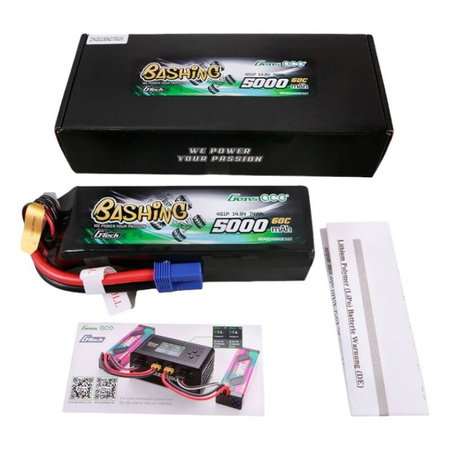 GENS ACE AKUMULATOR LIPO 5000MAH 14.8V 4S1P 60C Z KONEKTOREM EC5 DO RC