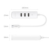 Ugreen HUB 4w1 USB Typ C - 3x USB Typ A 3.1 Gen 1 + RJ45 biały (CM416 50620)