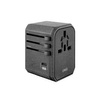 Uniq Ład. siec. Voyage World Adapter 33W + 2xUSB + PD 18W + QC 3.0 - szare (LITHOS Collective)