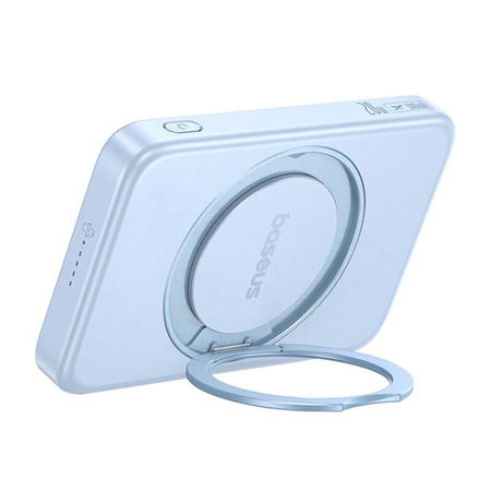 Powerbank BASEUS PicoGo Qi2 5000mAh 20W ze stojakiem (niebieski)