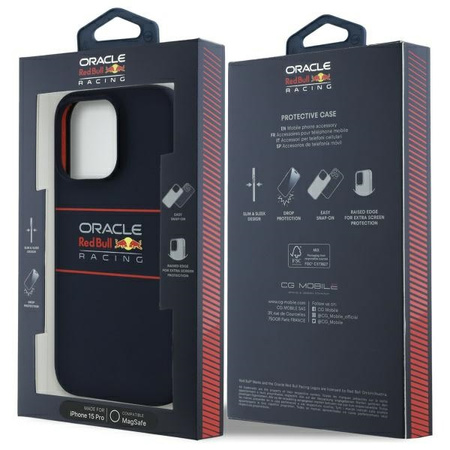 Red Bull RBHMP14L24SIHSRV iPhone 14 Pro  6.1 hardcase granatowy/navy Silicone Horizontal Logo MagSafe