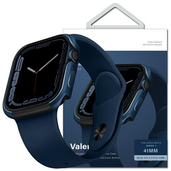 UNIQ etui Valencia Apple Watch Series 4/5/6/7/8/SE 40/41mm. niebieski/cobalt blue