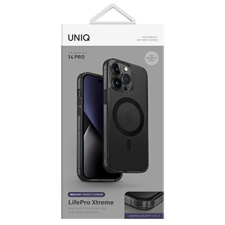 UNIQ etui LifePro Xtreme iPhone 14 Pro 6,1" Magclick Charging szary/frost smoke