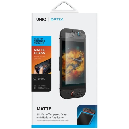 UNIQ SZKŁO MATOWE OPTIX MATTE DO NINTENDO SWITCH 2 OCHRONNE