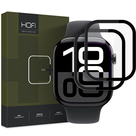 HOFI SZKŁO HYBRYDOWE OCHRONNE 2-PACK DO APPLE WATCH 10 46 MM WYSOKA OCHRONA