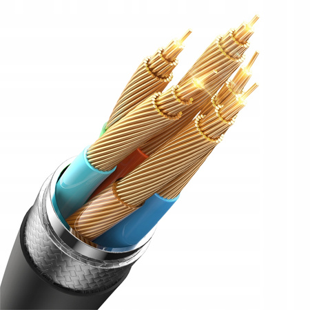 MCDODO KABEL USB-C SZYBKIE ŁADOWANIE DO SAMSUNG XIAOMI TYP C 6A 100W 1M LED CZARNY