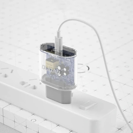 DUDAO ŁADOWARKA SIECIOWA PD 20W USB-C DO TELEFONÓW IPHONE 12 13 14 Z KABLEM